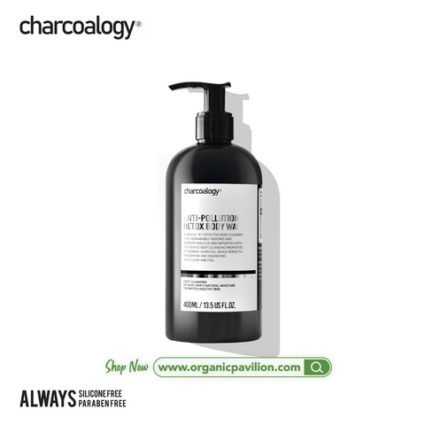 Charcoalogy Anti-Pollution Detox Body Wash (400ml) ชาร์โคโลจีสบู่เหลวถ่านไม้ไผ่ สูตรดีท็อกซ์ผิว - Organic Pavilion