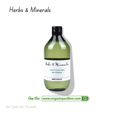 Herbs & Minerals Eucalyptus Body Wash (400ml)  เฮิร์บแอนด์มิเนรอล สบู่เหลวยูคาลิปตัส - Organic Pavilion