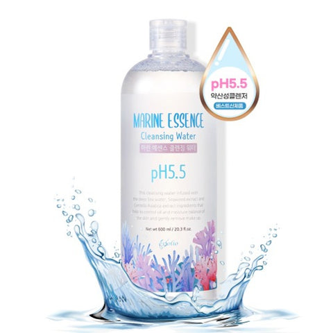 ESFOLIO (BTG) pH5.5 Marine Essence Cleansing Water (600 ml) เอสโฟลิโอ พีเอช5.5 มารีน เอสเซ้นส์ เคล็นซิ่ง วอเตอร์ 600ml