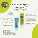 Just Gentle Swim & Sports Shampoo & Body Wash - Fruity Fresh (45 ml / 180 ml)  เจลสระผม & อาบน้ำ หลังเล่นกีฬา สำหรับเด็ก