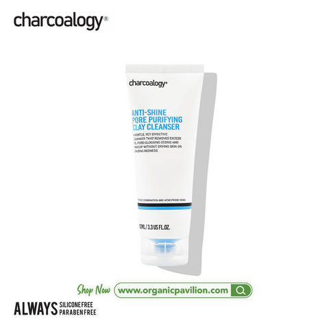 Charcoalogy Anti-Shine Pore Purifying Clay Cleanser (100ml) ชาร์โคโลจีโคลนล้างหน้าถ่านไม้ไผ่ - Organic Pavilion