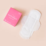 WENDAYS Organic Sanitary Napkin - Regular Pads 24cm. (10 pcs)  เวนเดส์ ผ้าอนามัยออร์แกนิคและย่อยสลายได้ แบบวันปรกติมาน้อย 24 ซม. 10 ชิ้น