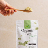 Namwah ผงกระเจี๊ยบเขียวออร์แกนิค ตราน้ำว้า Organic Okra Powder (80g)