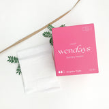 WENDAYS Organic Sanitary Napkin - Regular Pads 24cm. (10 pcs)  เวนเดส์ ผ้าอนามัยออร์แกนิคและย่อยสลายได้ แบบวันปรกติมาน้อย 24 ซม. 10 ชิ้น