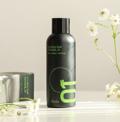 ESFOLIO (BTG) Cica Black Snail Toner (180 ml) เอสโฟลิโอ ซิกา แบล็ค สเนล โทนเนอร์ 180ml