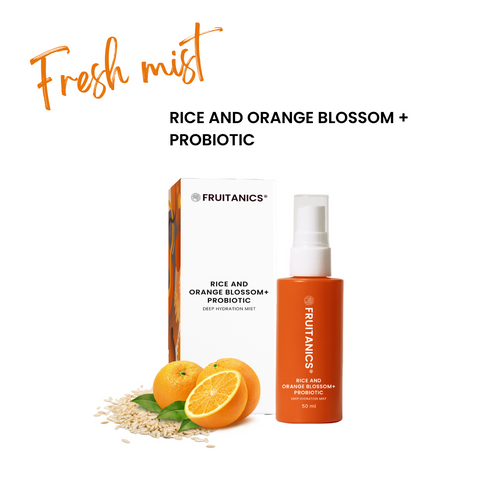 Fruitanics Rice & Orange Blossom Plus Probiotic Deep Hydration Mist (50 ml) ฟรุ๊ตทานิกซ์ ไรซ์&ออเรนจ์บลอสสัม + โพรไบโอติก มิสต์ 50ml