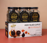 BLAGAR Aged Black Garlic - 3 Bottles Peeled Ready to Eat (100g x 3Pcs) บลาก้า กระเทียมบ่มดำแกะเปลือกพร้อมทาน เซ็ท 3 กระปุก Aromdee Farm