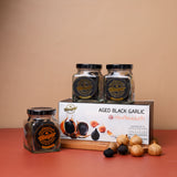 BLAGAR Aged Black Garlic - 3 Bottles Peeled Ready to Eat (100g x 3Pcs) บลาก้า กระเทียมบ่มดำแกะเปลือกพร้อมทาน เซ็ท 3 กระปุก Aromdee Farm