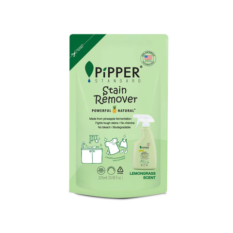 PiPPER Standard Stain Remover Refill Lemongrass Scent (325ml) พิพเพอร์ สแตนดาร์ด น้ำยาขจัดคราบ กลิ่นเลมอนกราส ชนิดถุงเติม 325ml