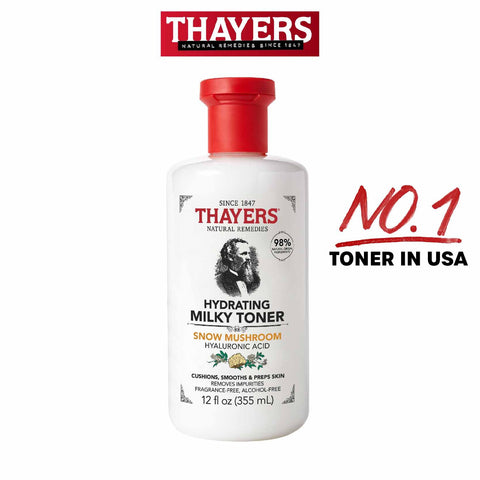 Thayers Hydrating Milky Toner Snow Mushroom Hyaluronic Acid (355ml / 89ml) โทนเนอร์สูตรน้ำนม เห็ดหิมะ ให้ความชุ่มชื่น