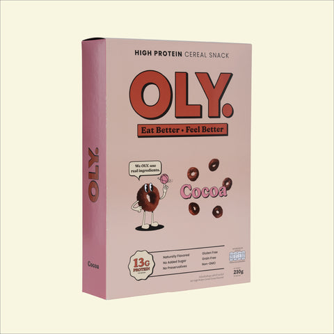 OLY. High Protein Cereal Snack - Cocoa Flavor (35 g / 210 g)  โอลี่ ซีเรียลโปรตีนสูง รส โกโก้ 35g / 210g