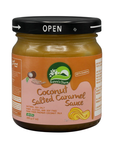 Nature's Charm Coconut Salted Caramel Sauce (200g) เนเจอร์ชาร์ม ซอสซอลท์เท็ด คาราเมลมะพร้าว (เจ วีแกน มังสวิรัติ) 200g