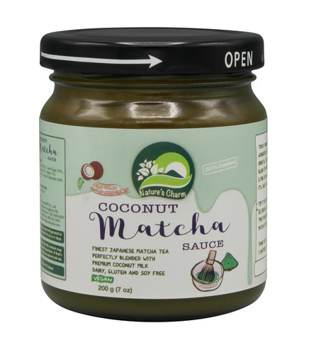 Nature's Charm Coconut Matcha Sauce (200g) เนเจอร์ชาร์ม ซอสมัทฉะมะพร้าว (สูตรเจ วีแกน มังสวิรัติ) 200g