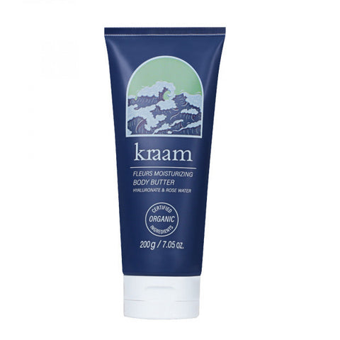 Kraam Fleurs Moisturizing Body Butter (Hyaluronate & Rose Water) (200g) โลชั่นเนื้อบัตเตอร์ มอบความชุ่มชื้นให้กับผิว