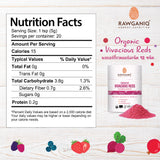 Rawganiq Organic Vivacious Reds Powder (100g) ผงเบอร์รี่และผลไม้รวมออร์แกนิค 12 ชนิด 100g