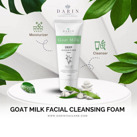 Dr. Darin Goat Milk Deep Facial Cleansing Foam (100 g) ดร. ดาริน โก้ส มิลค์ ดีฟ คลีนซิ่งโฟม คลื่นซิ่งนมแพะ 100g