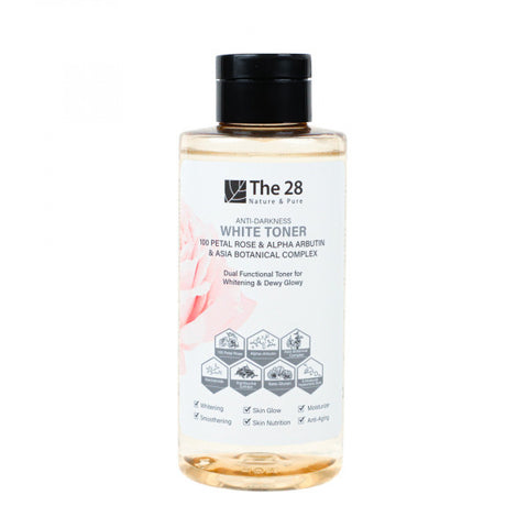 The 28 Anti-Darkness White Toner (320 ml) โทนเนอร์สำหรับบำรุงผิว สูตรกุหลาบ 320ml