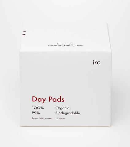 Ira Concept ไอร่า ผ้าอนามัยกลางวัน มาปกติ แบบมีปีก 24ซม. Biodegradable And Organic - Day Pads 24cm. (10 pcs.) - Organic Pavilion