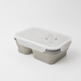 Refill Station Collapsible Silicone Lunch Box กกล่องข้าวพับได้ (2 ช่อง) (350g) - Organic Pavilion